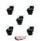 Service Caster 2 Inch Flat Black Hooded Top Plate Ball Casters, 5PK SCC-TP01S20-POS-FB-5 - alternate 2